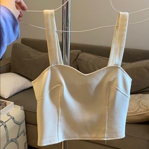 White bustier top
